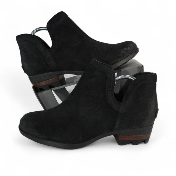 Sorel Lolla Cut-Out Ankle Booties Women's 7.5 Black NL3379-010 - Picture 1 of 11